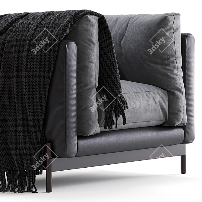Modern Mea Armchair: Elegant Comfort 3D model image 2