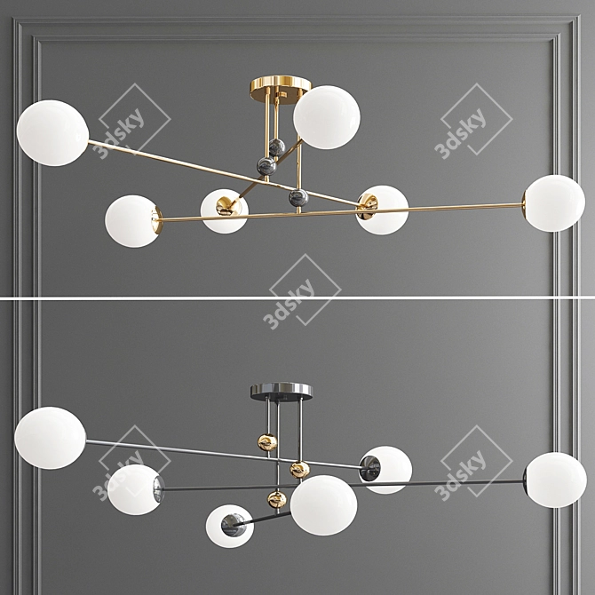 Modern Jesi Ceiling Light 3D model image 1