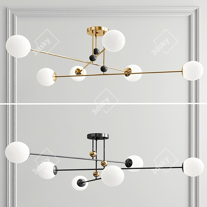 Modern Jesi Ceiling Light 3D model image 2