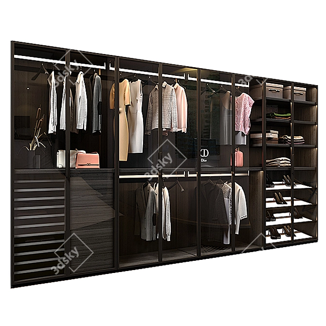 Boffi Antibes Wardrobe System 3D model image 1