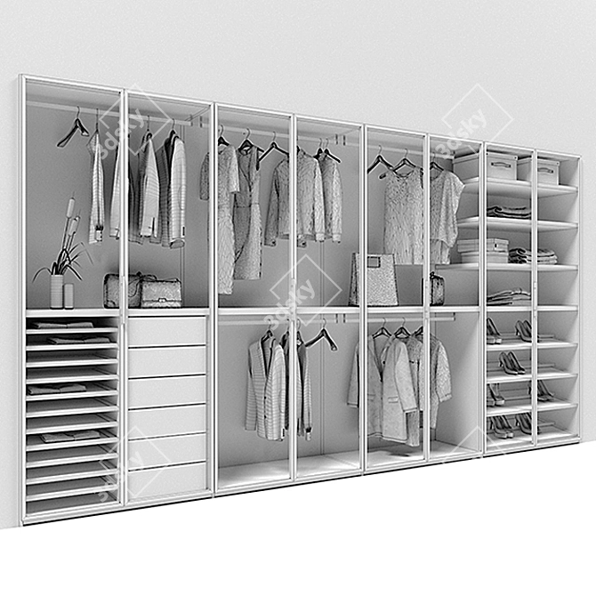Boffi Antibes Wardrobe System 3D model image 3