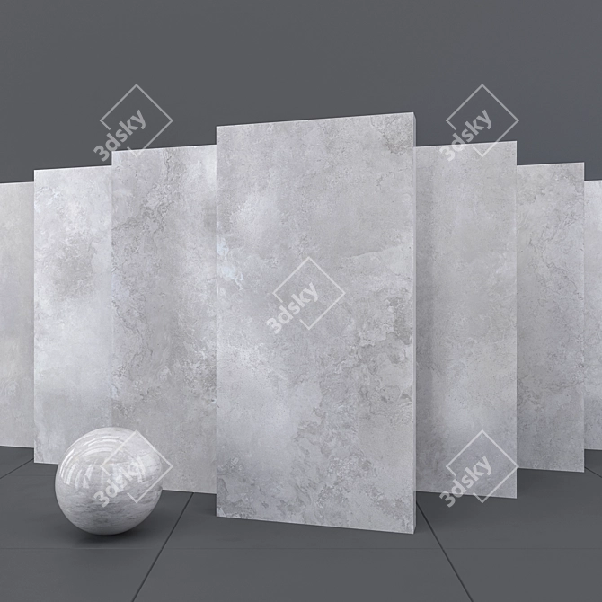 Elegant Alpes Grey Marble 3D model image 1