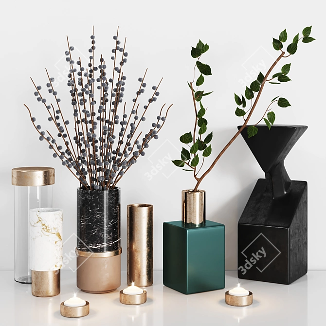 Corona Material Decor Set 3D model image 1