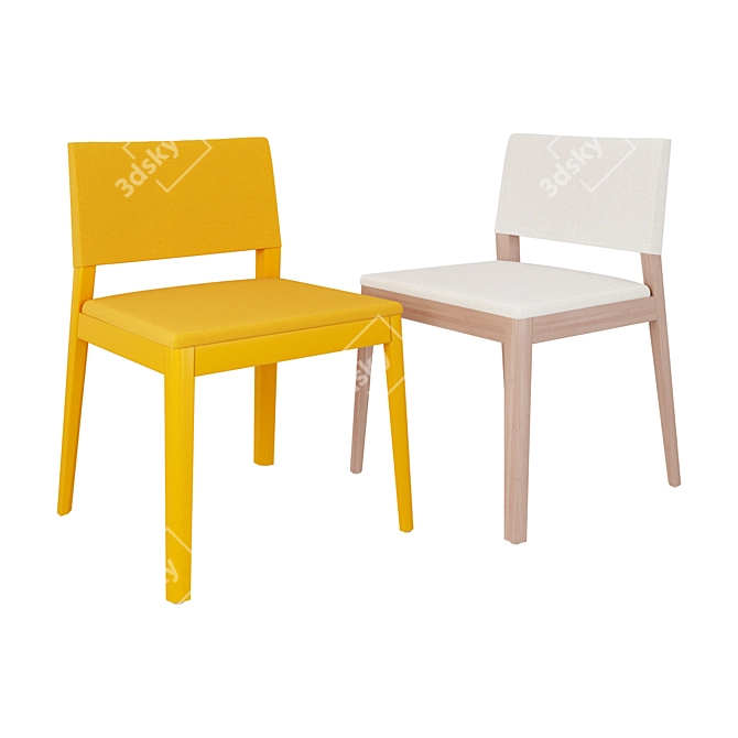 Elegant Cizeta L’Abbate Juno Chair 3D model image 1