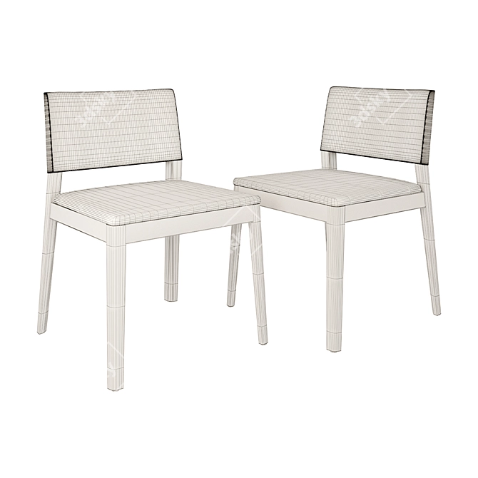 Elegant Cizeta L’Abbate Juno Chair 3D model image 3