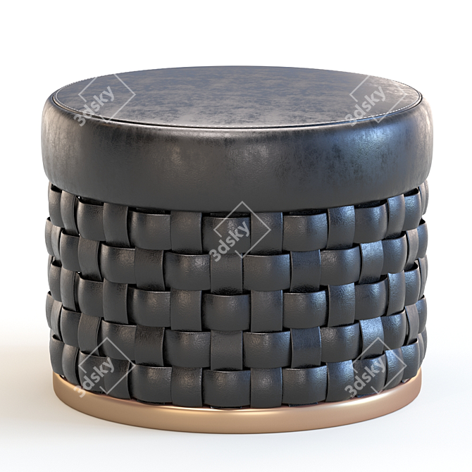 Luxury Ludovica Mascheroni Pouf - Little Benches 3D model image 2