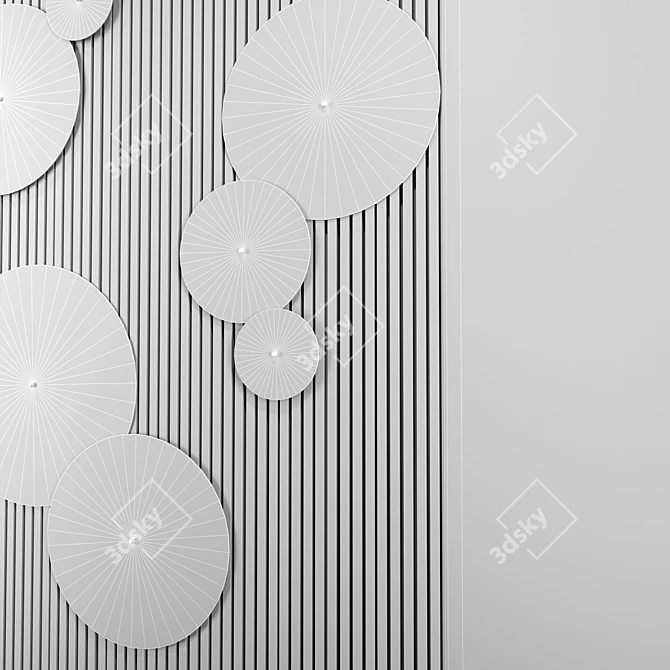 Elegant PN32 Decorative Wall 3D model image 3