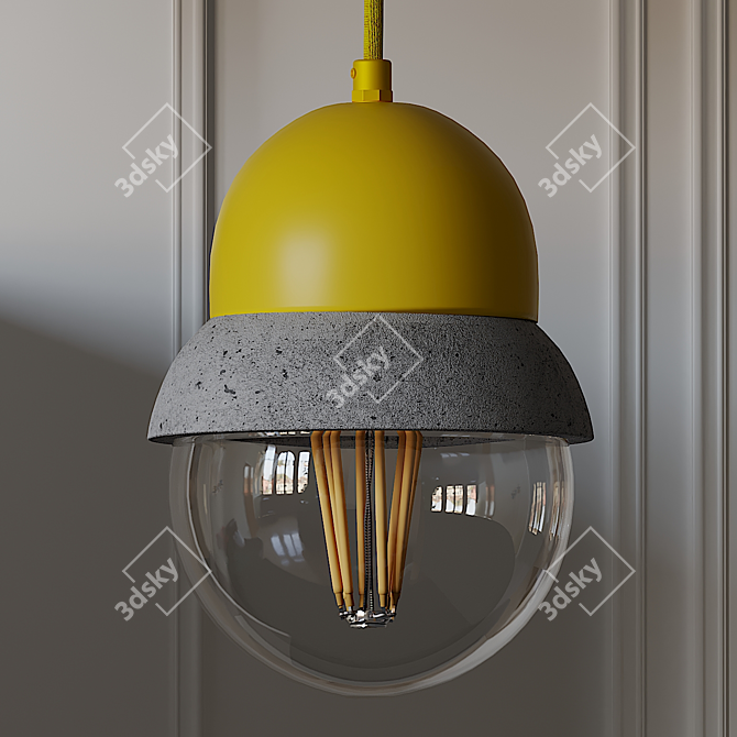 Maayan Pendant Concrete Lamp 3D model image 3
