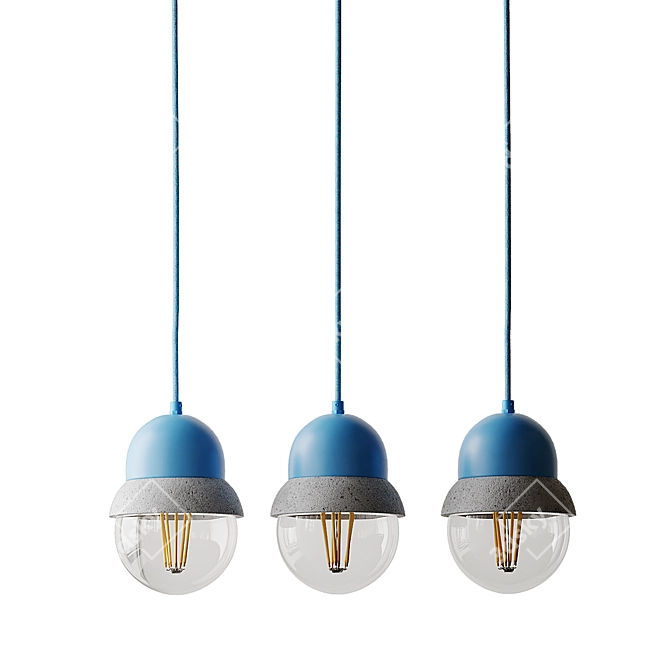 Maayan Pendant Concrete Lamp 3D model image 6