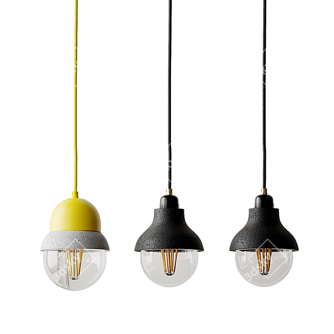 Maayan Pendant Concrete Lamp 3D model image 7