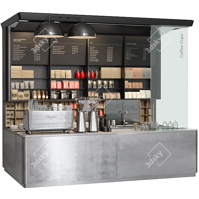 Aroma Beans Coffee Shop 3D model image 1