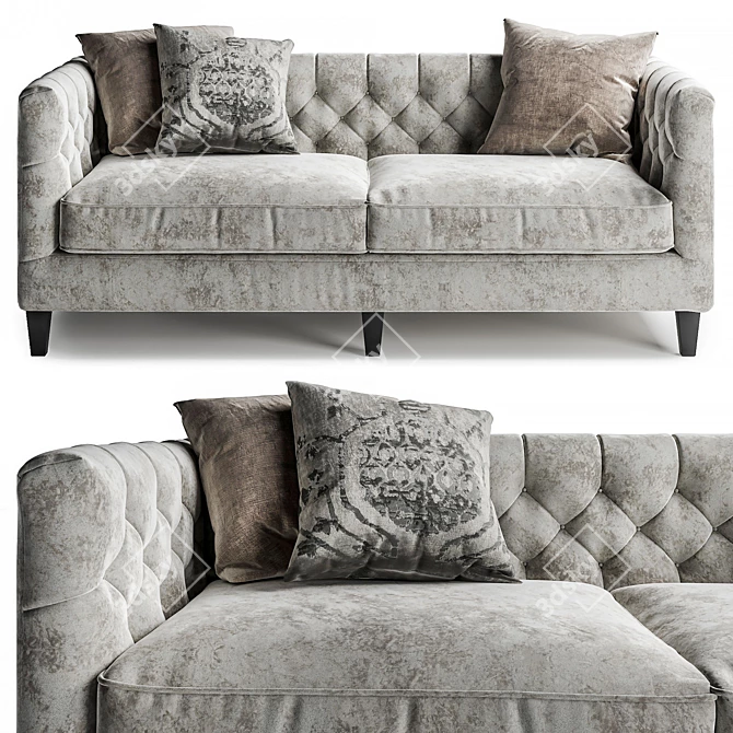 Bernhardt Beckett Nail-Finished Sofa 3D model image 2