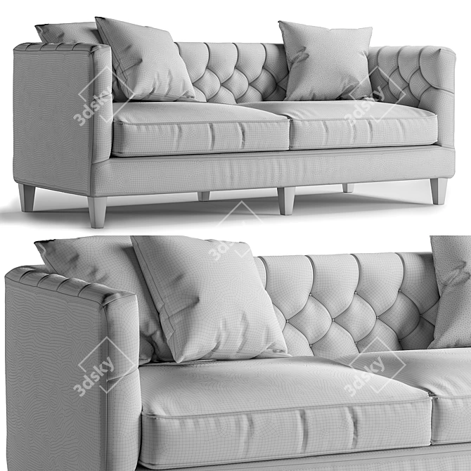 Bernhardt Beckett Nail-Finished Sofa 3D model image 3