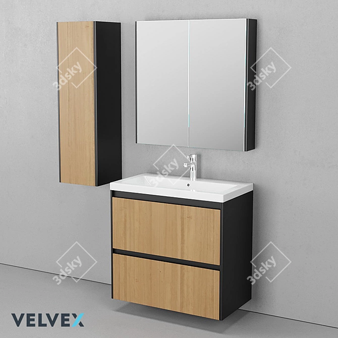 Velvex Klaufs 2Y Bathroom Set 3D model image 1