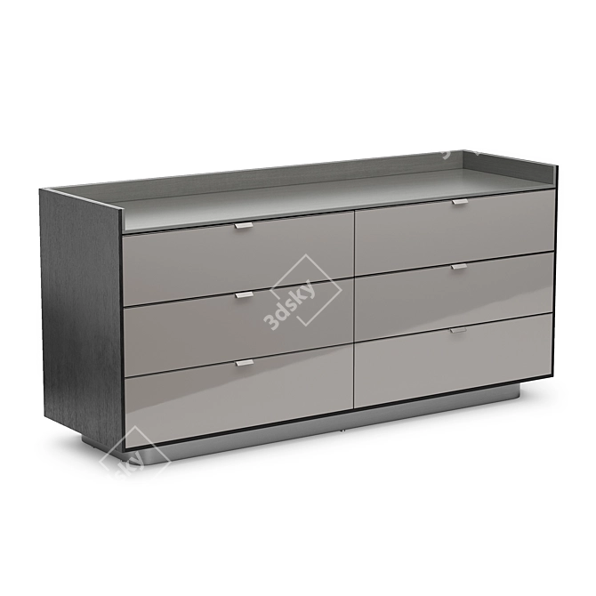 Modern Minotti Darren Chest: 6-Drawer Storage 3D model image 1