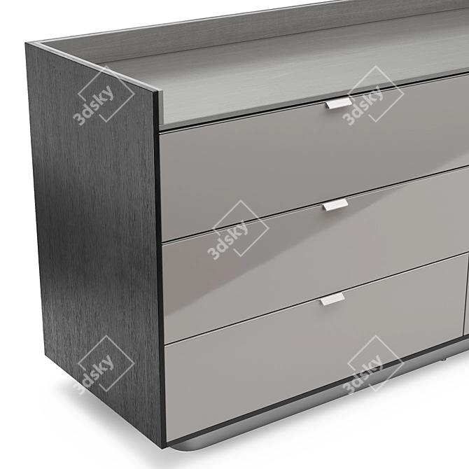 Modern Minotti Darren Chest: 6-Drawer Storage 3D model image 3