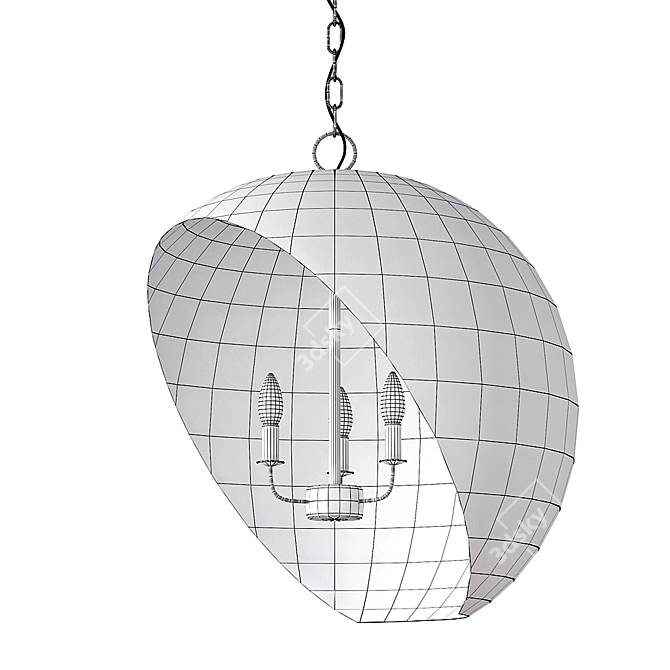 Elegant Delia Pendant Lights 3D model image 3