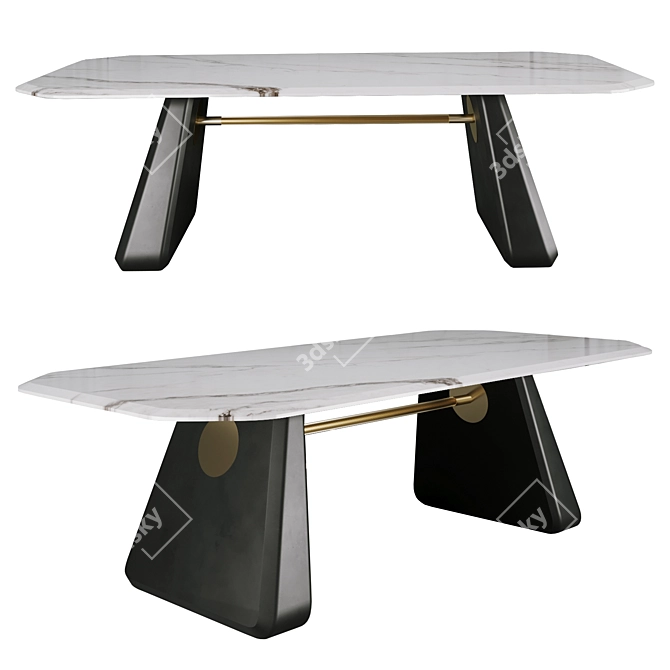 Henge Marble Top Table 3D model image 1