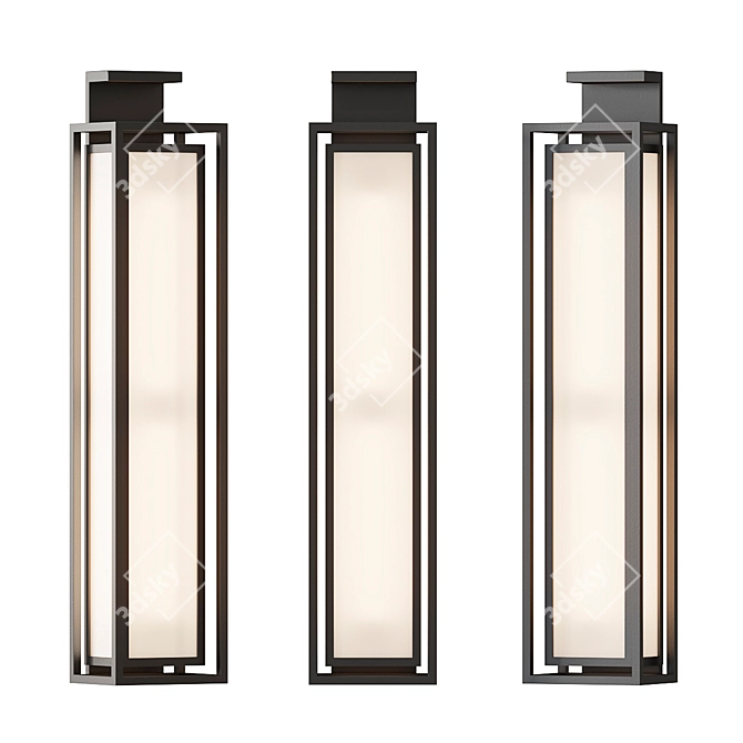 EICHHOLTZ Versus Wall Lamp: Black Finish with Off-White Shade 3D model image 2