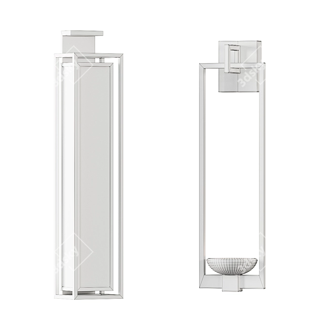 EICHHOLTZ Versus Wall Lamp: Black Finish with Off-White Shade 3D model image 3