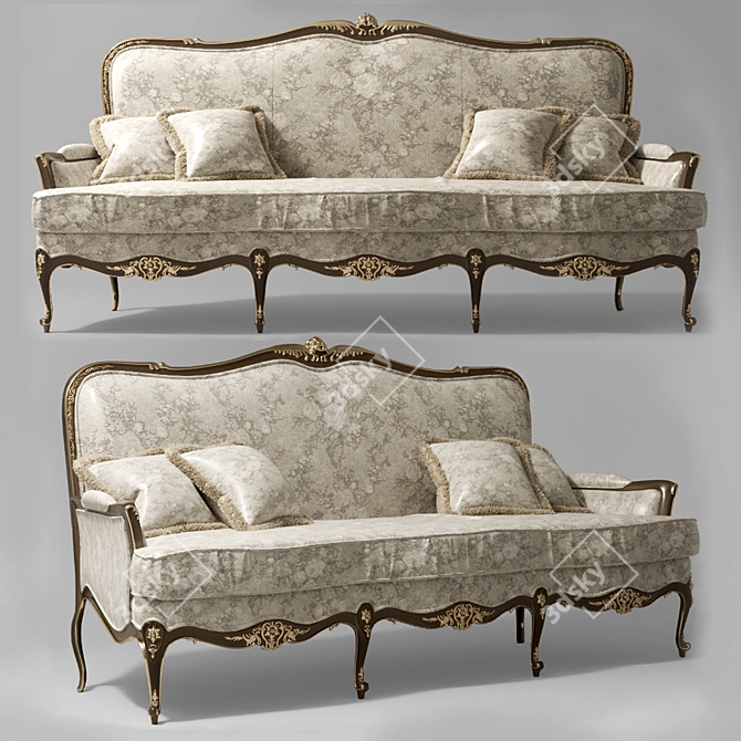 Elegant Allure Buen Retiro Sofa 3D model image 1