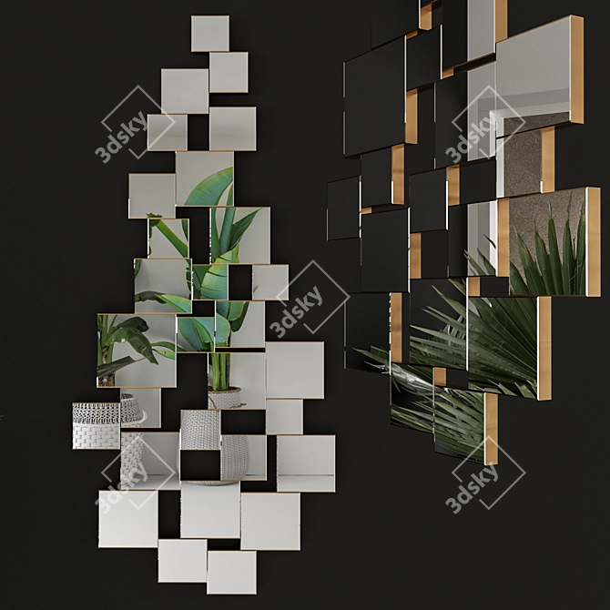 Italian Furniture Factory Stella del Mobile Mirror 3D model image 1