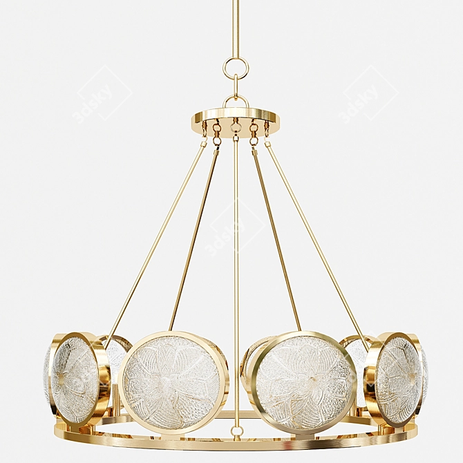 MarjieScope: Antique Brass Chandelier 3D model image 2