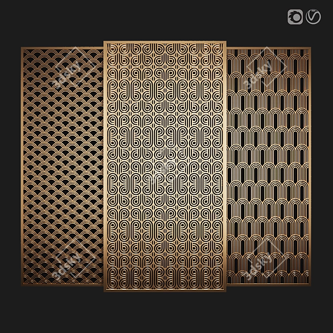 Geometric Decorative Partitions 3D model image 1