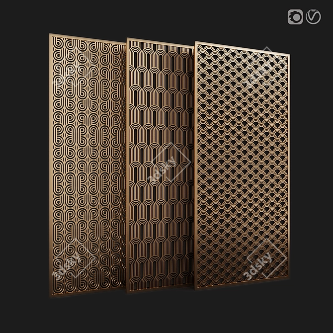 Geometric Decorative Partitions 3D model image 2