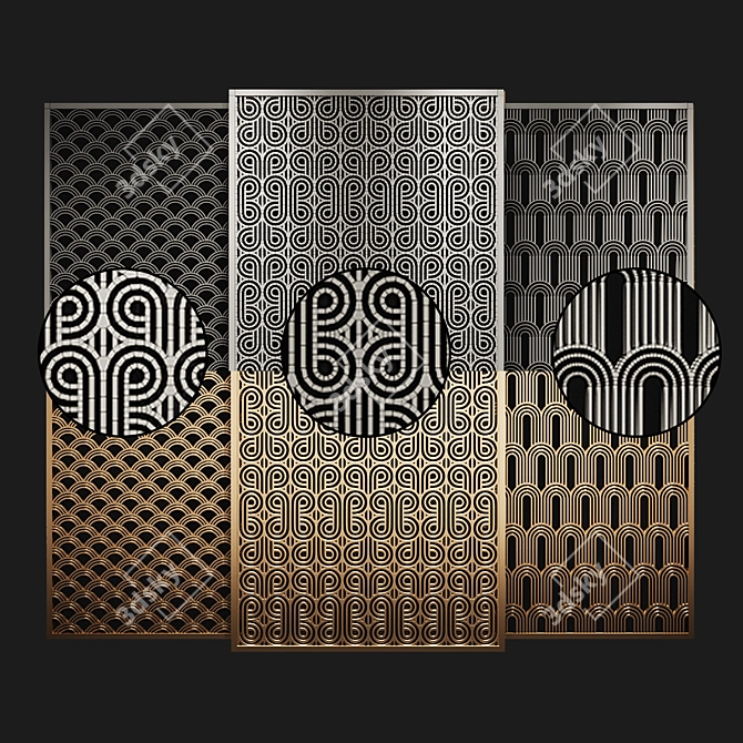 Geometric Decorative Partitions 3D model image 3