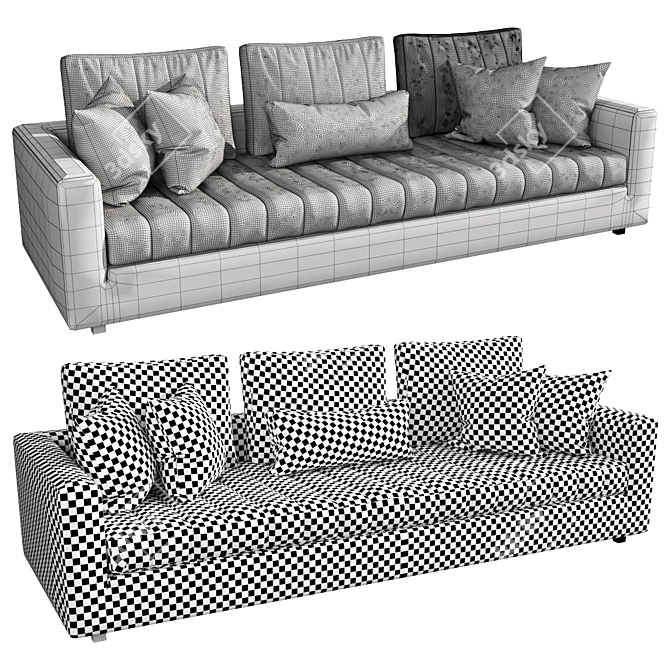 Luxurious Linteloo Moreno Sofa 3D model image 3