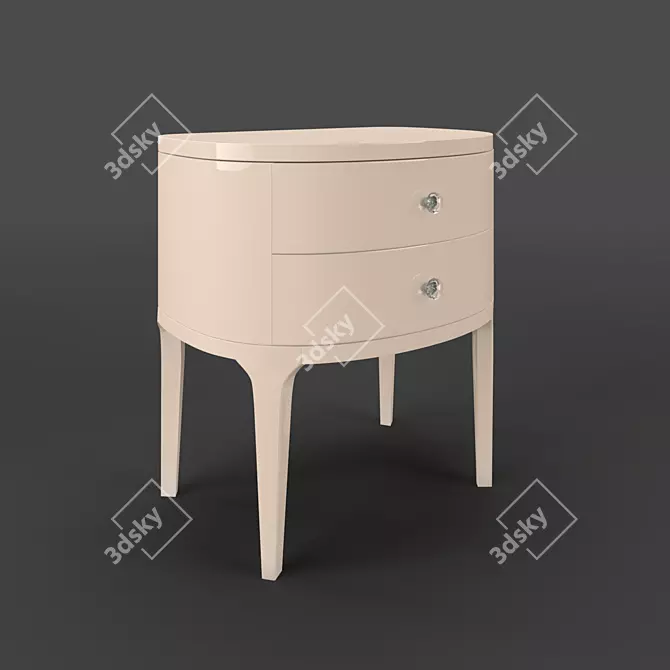 ROMA Bedside Table by Fratelli Barri 3D model image 2