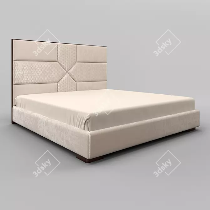 FORLI Bed by Fratelli Barri: Elegant Design & Superior Comfort 3D model image 2