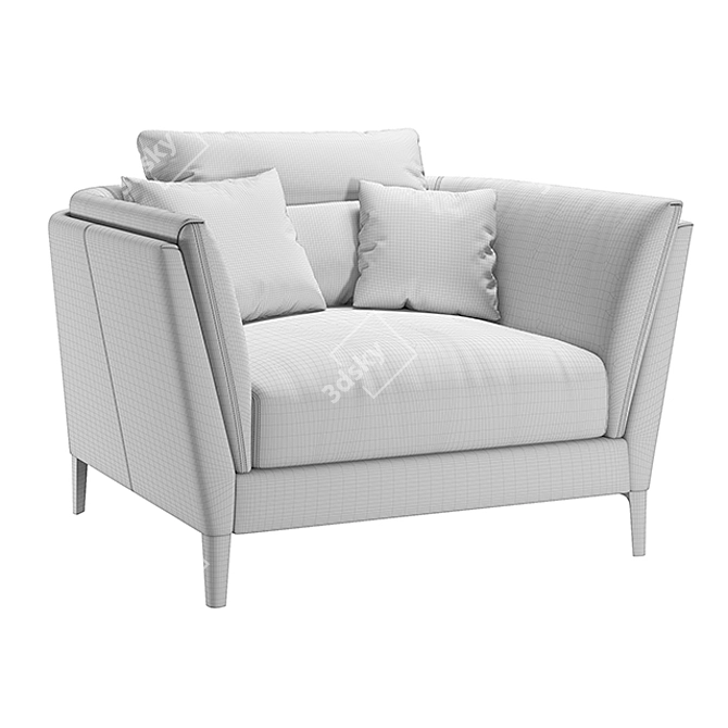 Elegant Poltrona Frau Bretagne Armchair 3D model image 3