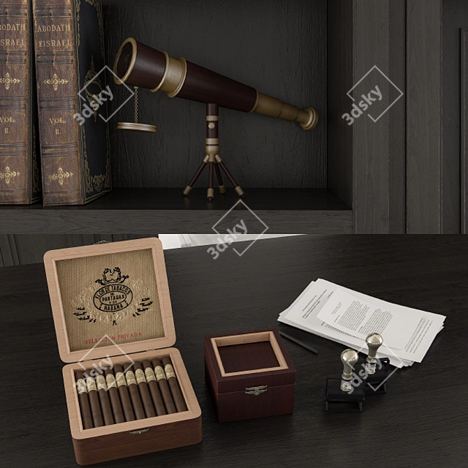 Elegant Executive Office Set 3D model image 2