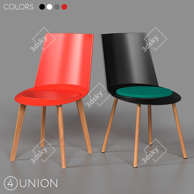 Elegant BC-8325 Chairs for Instagram-worthy Spaces 3D model image 1