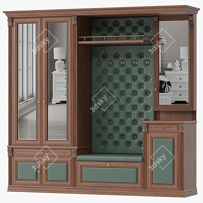 Elegant Classic Hallway Set 3D model image 1