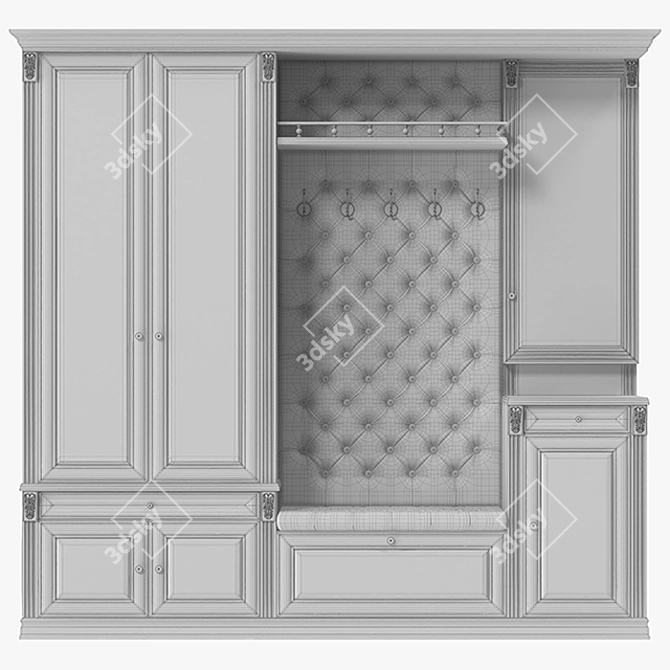 Elegant Classic Hallway Set 3D model image 3