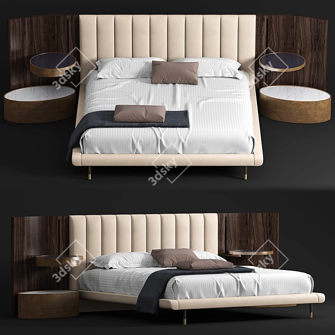 Elegant Cantori Mirage Bed 3D model image 1