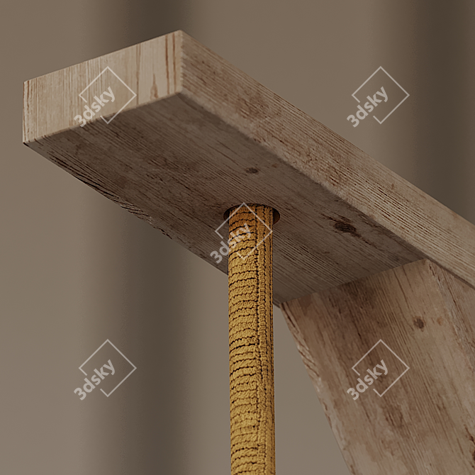 Boho Ceramic Pendant Lamp 3D model image 3