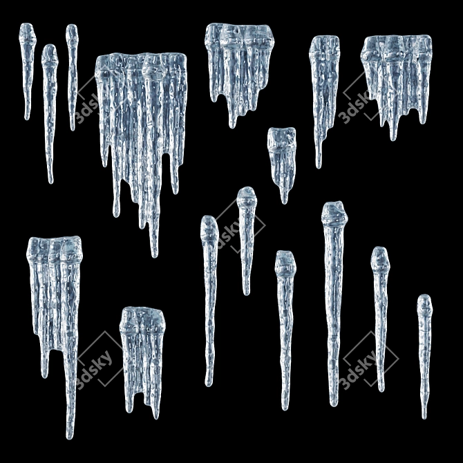 Frosty Cascade 3D model image 2