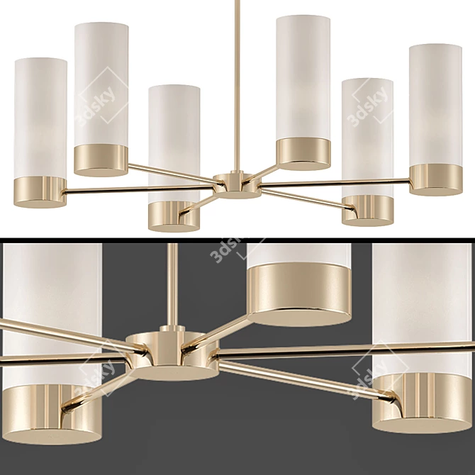Elegant Crystal Glow Chandelier 3D model image 1