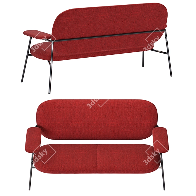 Saba Philo Italian Sofa - Modern Elegance 3D model image 2