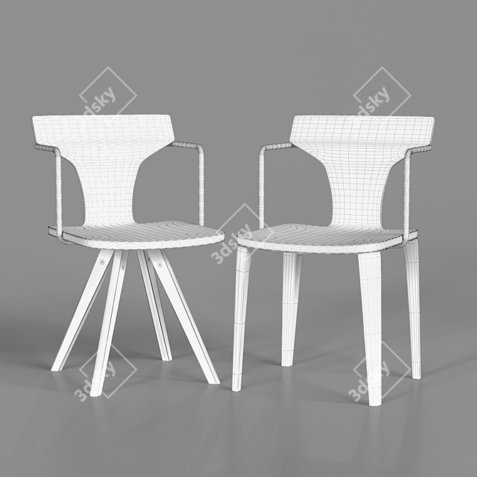 Modern Minimalist Chairs BC-8321 3D model image 2