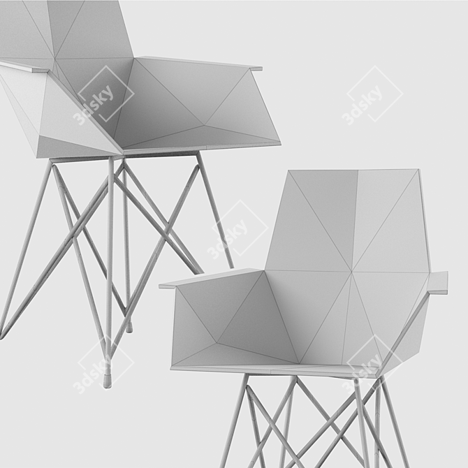 Modern Vondom Faz Chairs 3D model image 3