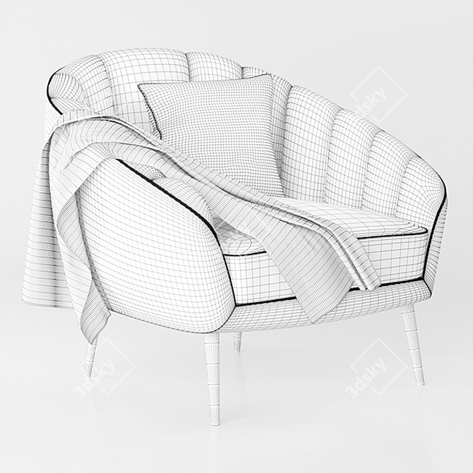 Nikoline Armchair MD 1962 3D model image 3