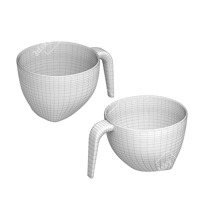 Arabia Ego Porcelain Coffee Cup 3D model image 3