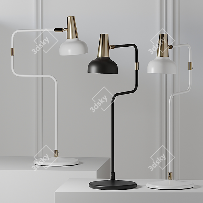 Sleek Ray Table Lamp - BANKERYD 3D model image 1
