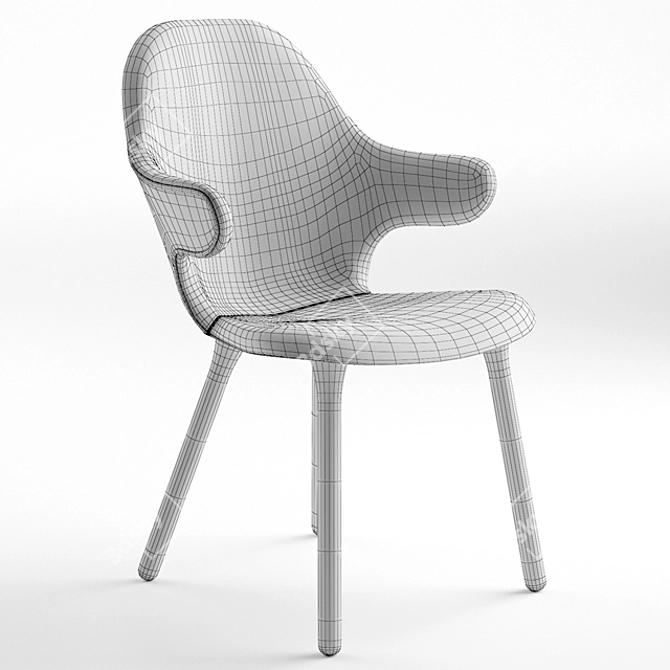 Sleek Ria JH1 Chair by Jaime Hayon 3D model image 3