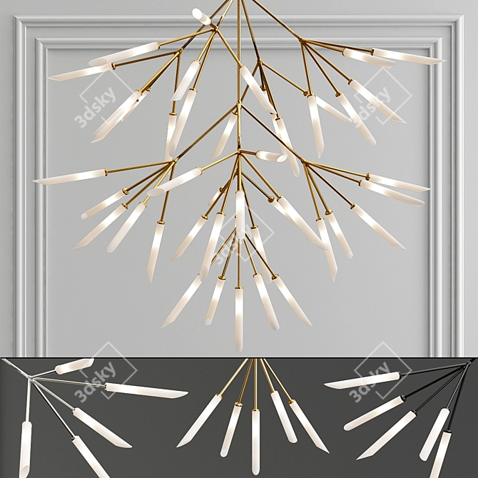Illuminate in Style: Spur Grande Chandelier 3D model image 1